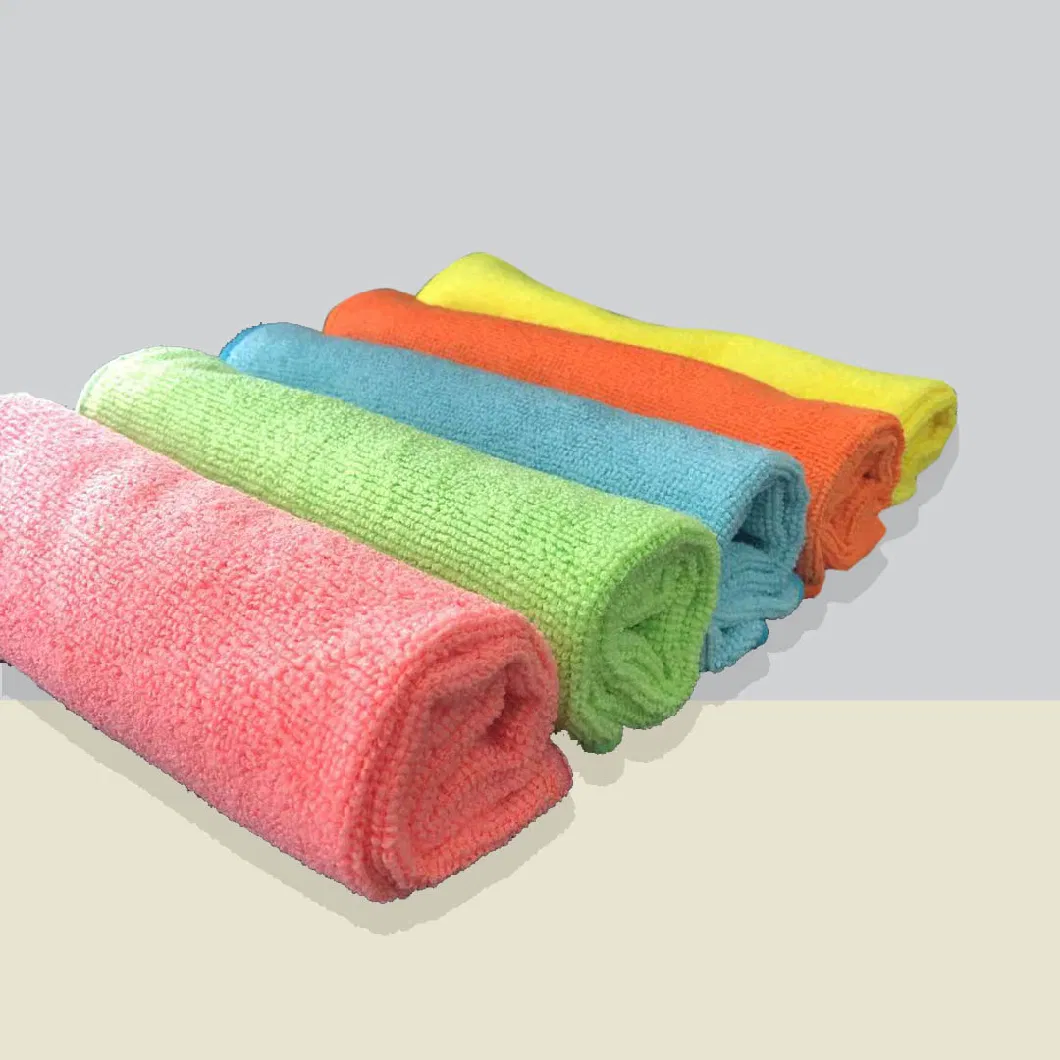 250GSM 40*40cm Microfiber Cleaning Cloth Kitchen Household Car Wash Bathroom Dish Clean